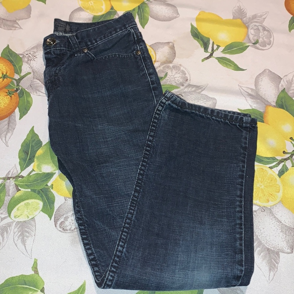 Vans Boys / Unisex Dark Wash Straight Button Fly Leg Jeans sz 14 EUC